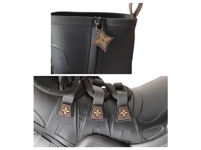Sneakers alte Louis Vuitton Archlight in gomma nera opaca Nero - vista 11
