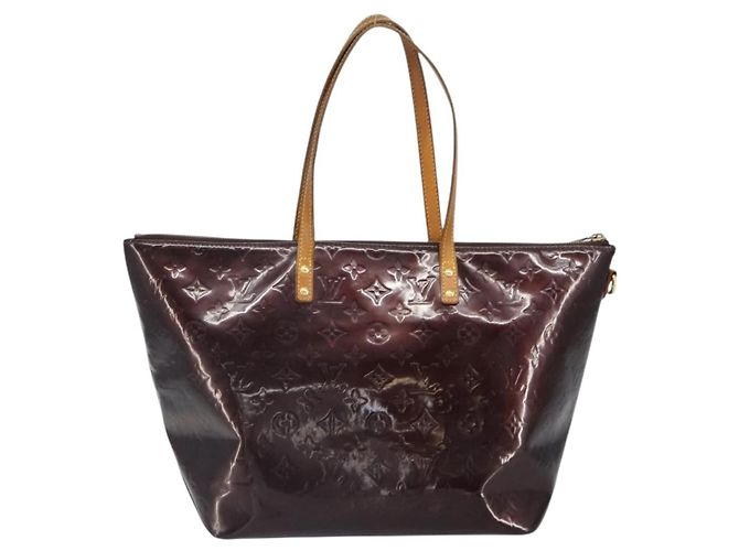 Borsa Louis Vuitton Bellevue Monogram Vernis GM Porpora - vista 2
