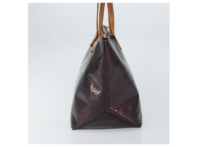 Borsa Louis Vuitton Bellevue Monogram Vernis GM Porpora - vista 3