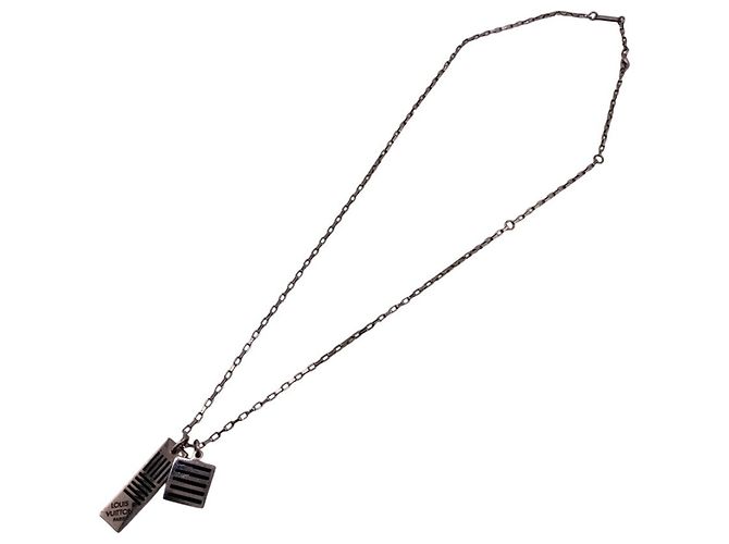 Collana Pendente Damier Louis Vuitton Argento - vista 2