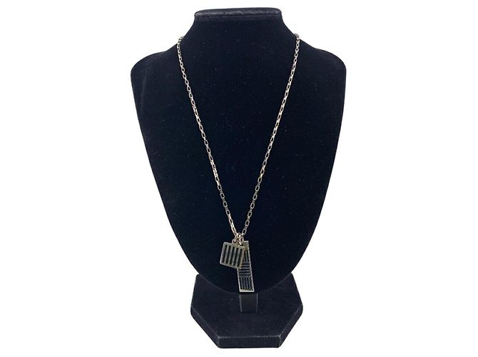 Collana Pendente Damier Louis Vuitton Argento - vista 8