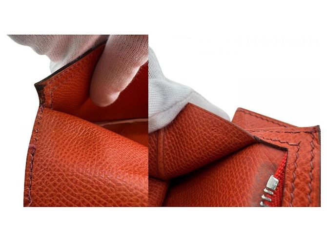 Hermès Bearn Dupli Langbörse Orange - Ansicht 16