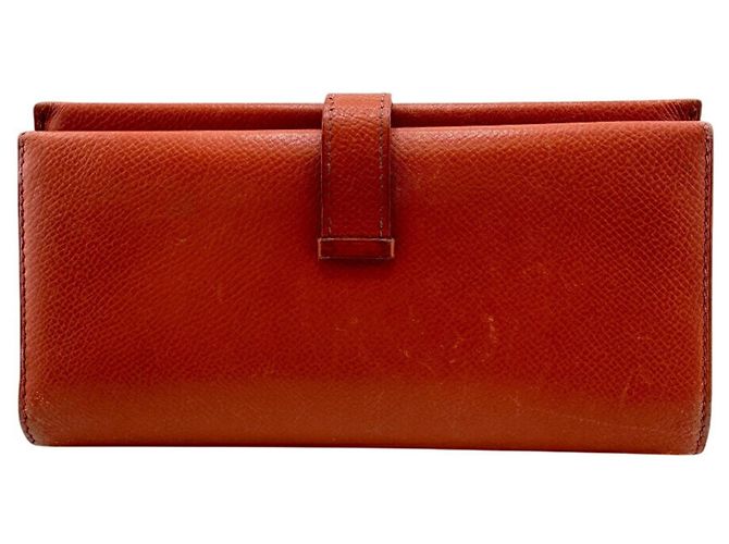 Hermès Bearn Dupli Langbörse Orange - Ansicht 2