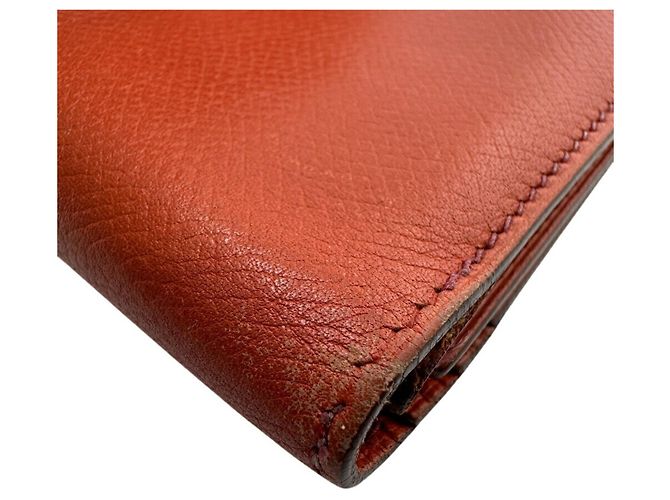 Hermès Bearn Dupli Langbörse Orange - Ansicht 4