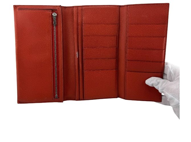 Hermès Bearn Dupli Langbörse Orange - Ansicht 7