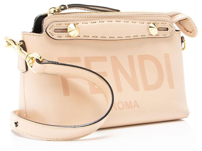 Fendi Leder By The Way Logo Mini Tasche Braun Beige - Ansicht 2