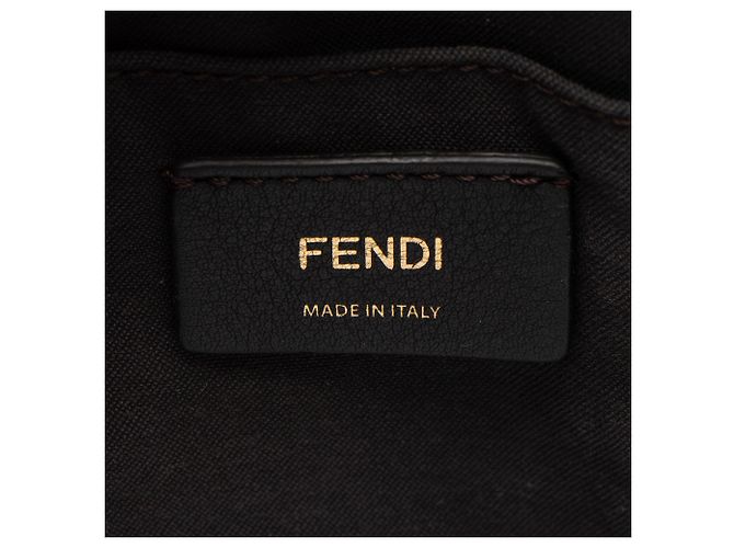 Fendi Leder By The Way Logo Mini Tasche Braun Beige - Ansicht 8