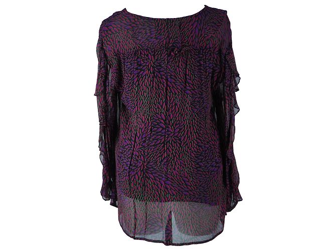Set Blusa a Maniche Lunghe Multicolore e Gonna Midi BA&SH - vista 3