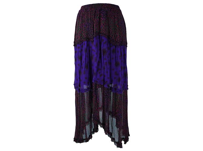 Set Blusa a Maniche Lunghe Multicolore e Gonna Midi BA&SH - vista 7