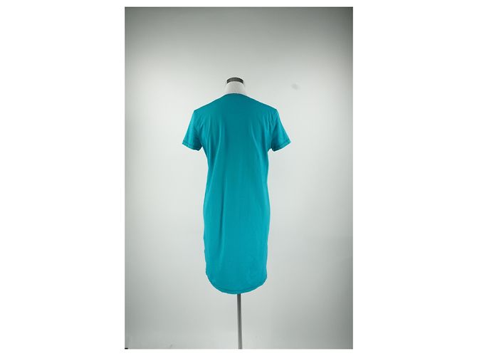 Vestido camiseta largo turquesa de Hermès con estampado Verde - vista 2