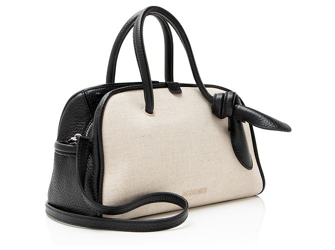 Borsa da bowling Le Turismo Small in lino Jacquemus Marrone Beige - vista 2