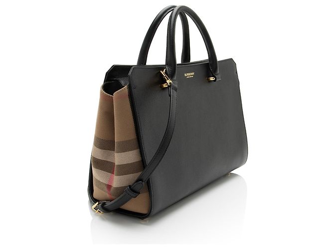 Borsa Banwell in pelle Nova Check di Burberry Marrone Beige - vista 2