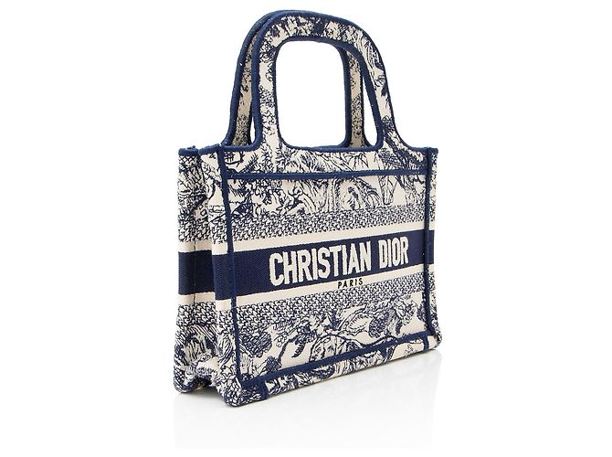 Book Tote Mini Tote Book Toile De Jouy Dior Blu - vista 2