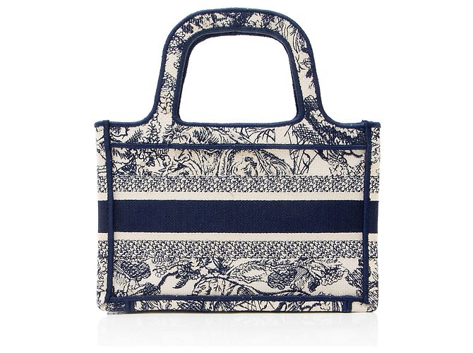 Book Tote Mini Tote Book Toile De Jouy Dior Blu - vista 3