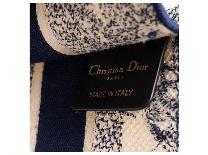 Book Tote Mini Tote Book Toile De Jouy Dior Blu - vista 8