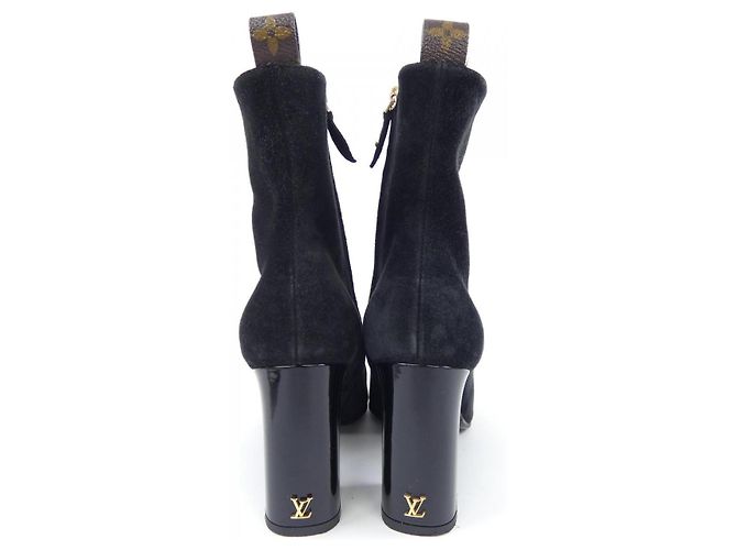 Botas de Suede Donna Line de Louis Vuitton Negro - vista 5