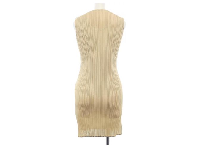 Issey Miyake PLEATS PLEASE Kleid Beige - Ansicht 2