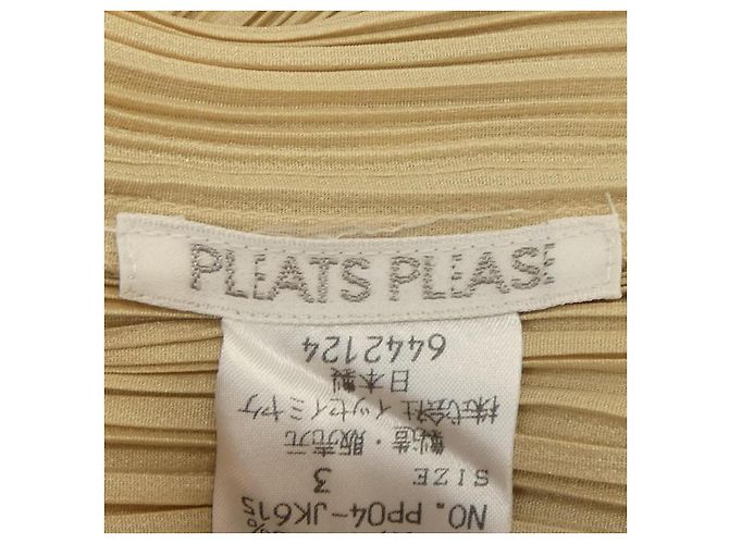 Issey Miyake PLEATS PLEASE Kleid Beige - Ansicht 4