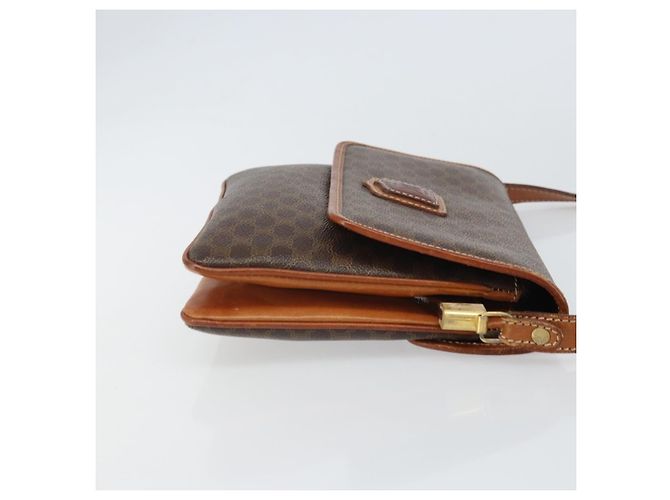 Céline Celine Vintage Macadam Schultertasche aus Canvas und Leder Braun - Ansicht 3