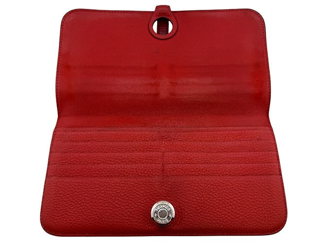 Hermès Cartera Larga Dogon HERMES 2012 en Rojo Roja - vista 7
