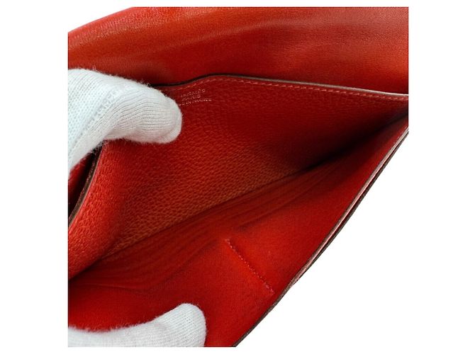 Hermès Cartera Larga Dogon HERMES 2012 en Rojo Roja - vista 9