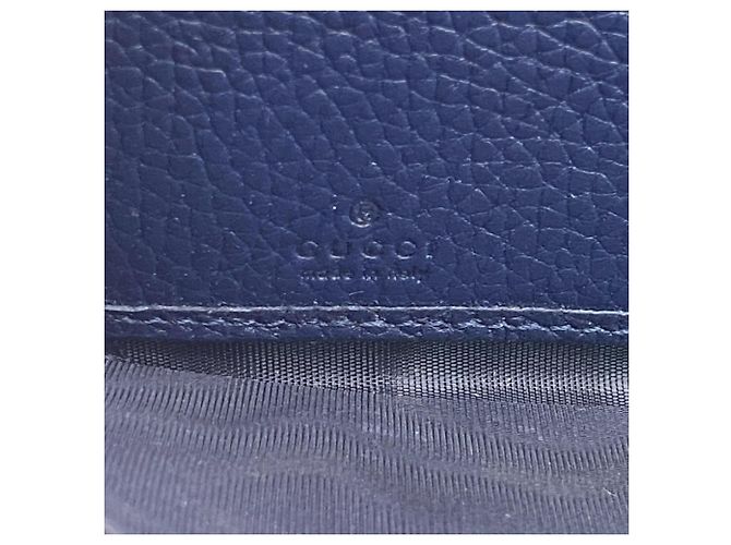 Gucci Navy Leder Langbörse Marineblau - Ansicht 13