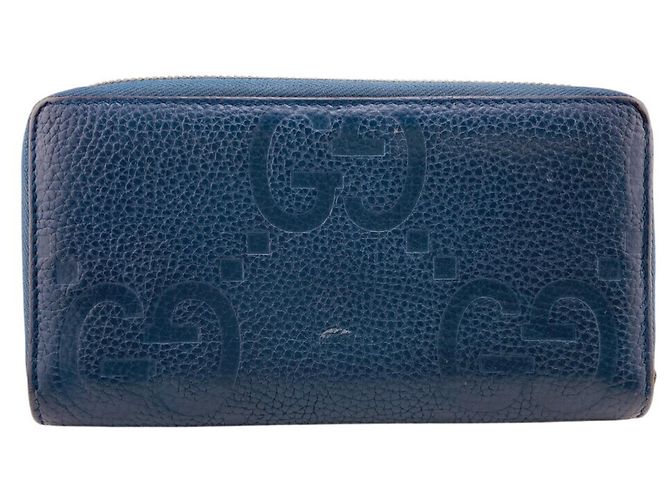 Gucci Navy Leder Langbörse Marineblau - Ansicht 2