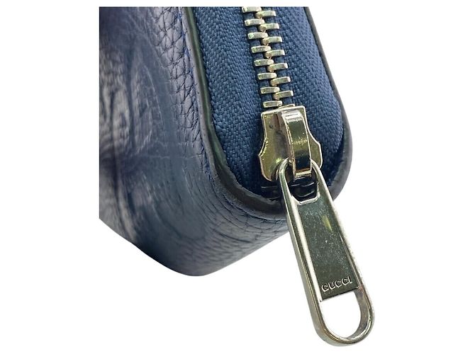 Gucci Navy Leder Langbörse Marineblau - Ansicht 6