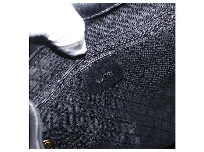 Bamboo Zaino in pelle vintage Gucci con bambù Nero - vista 6