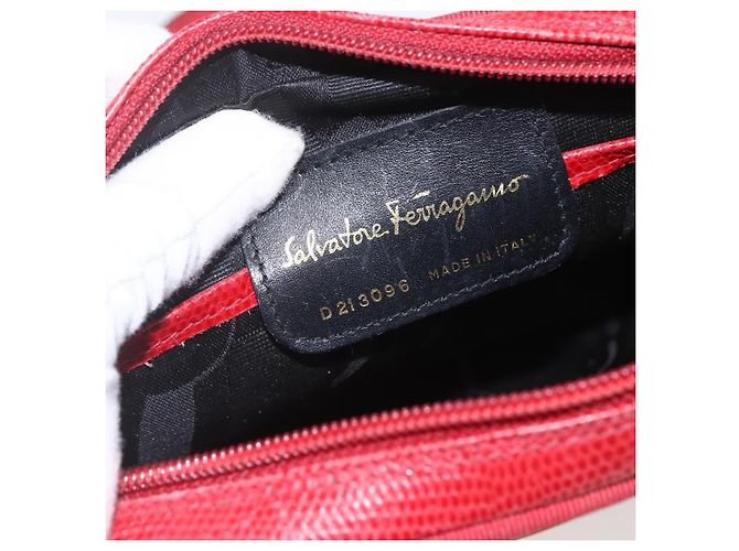 Bolso de hombro Vara Bow de cuero de Salvatore Ferragamo Roja - vista 6