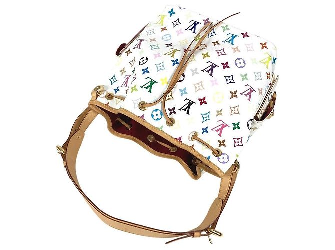 Noe Louis Vuitton Monogram Multicolore Petit Noé Shoulder Bag White - view 5