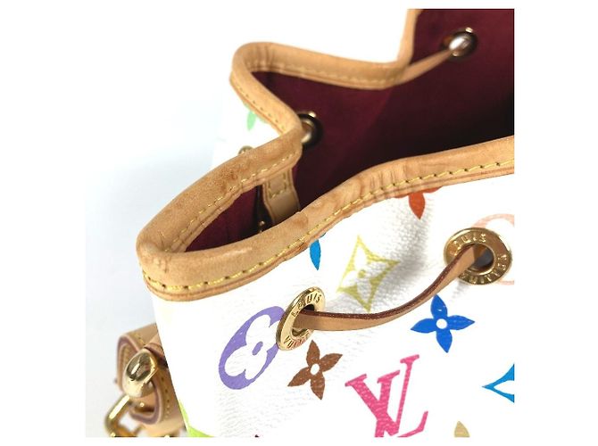 Noe Louis Vuitton Monogram Multicolore Petit Noé Shoulder Bag White - view 7