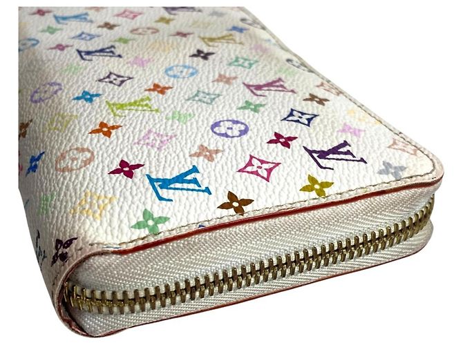 Portafoglio Zippy Monogram Multicolore Louis Vuitton Rosa Bianco - vista 3