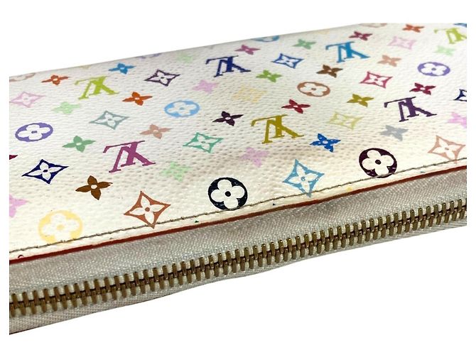 Portafoglio Zippy Monogram Multicolore Louis Vuitton Rosa Bianco - vista 4