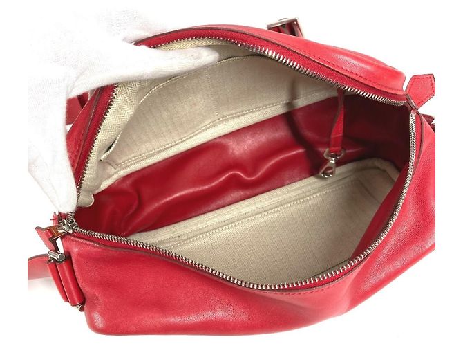 Hermès Borsa a Spalla Crossbody Pochette Hermes Vingt Quatre PM Rosso - vista 11