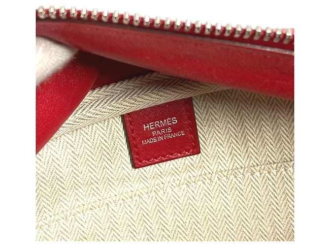 Hermès Borsa a Spalla Crossbody Pochette Hermes Vingt Quatre PM Rosso - vista 12