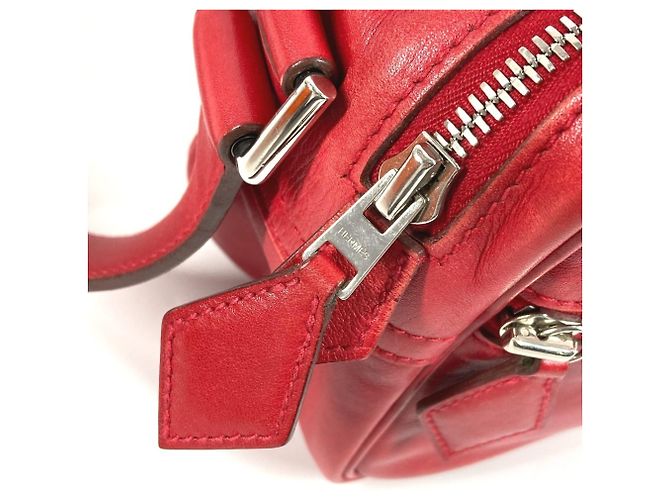 Hermès Borsa a Spalla Crossbody Pochette Hermes Vingt Quatre PM Rosso - vista 9