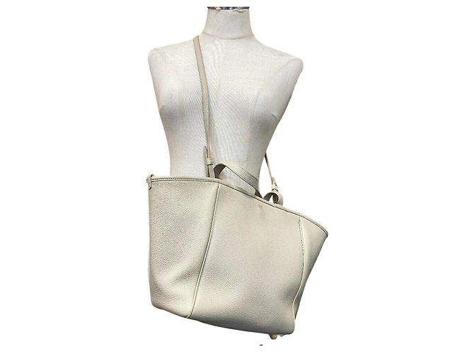 Céline Borsa Tote pieghevole piccola Celine a mano e spalla Beige Bianco sporco - vista 13