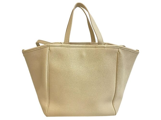 Céline Borsa Tote pieghevole piccola Celine a mano e spalla Beige Bianco sporco - vista 2