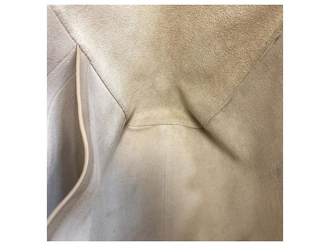 Céline Borsa Tote pieghevole piccola Celine a mano e spalla Beige Bianco sporco - vista 8