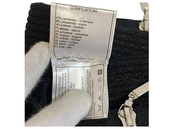 Bufanda Camelia con Cierre Chanel en Negro - vista 10
