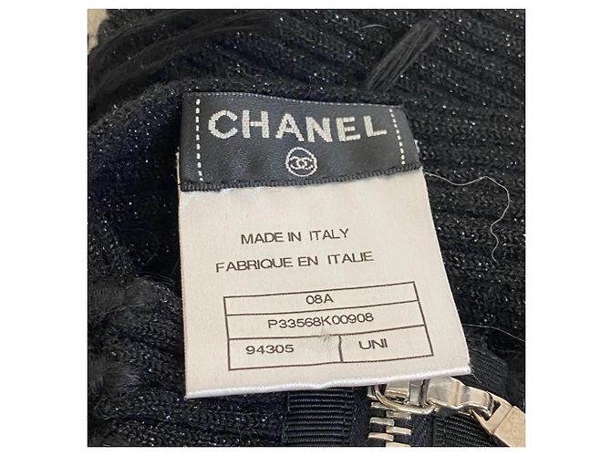 Bufanda Camelia con Cierre Chanel en Negro - vista 9