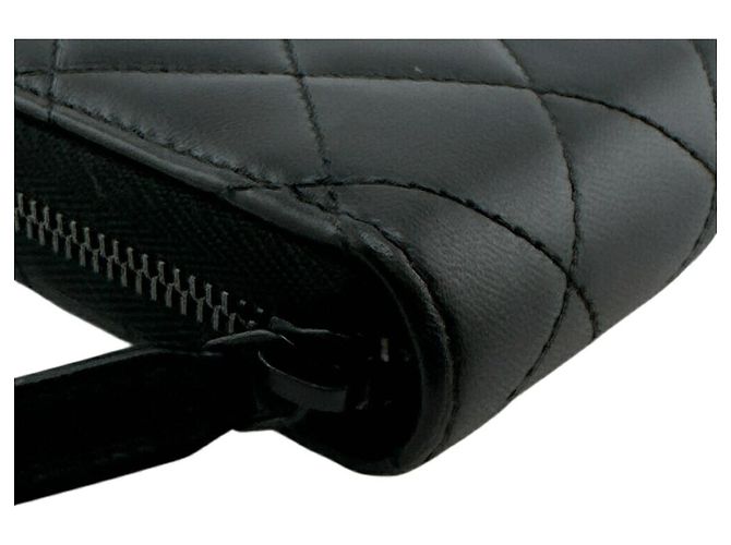 Monedero redondo de cuero negro Chanel - vista 3