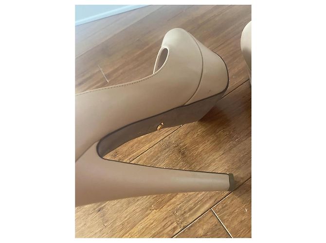 Sergio Rossi Leder Pumps Beige Grösse 37 - vista 7