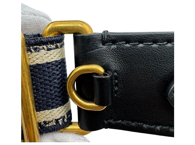 Cinghia per Spalla Ricamata Christian Dior Bianco D'oro Blu navy - vista 10