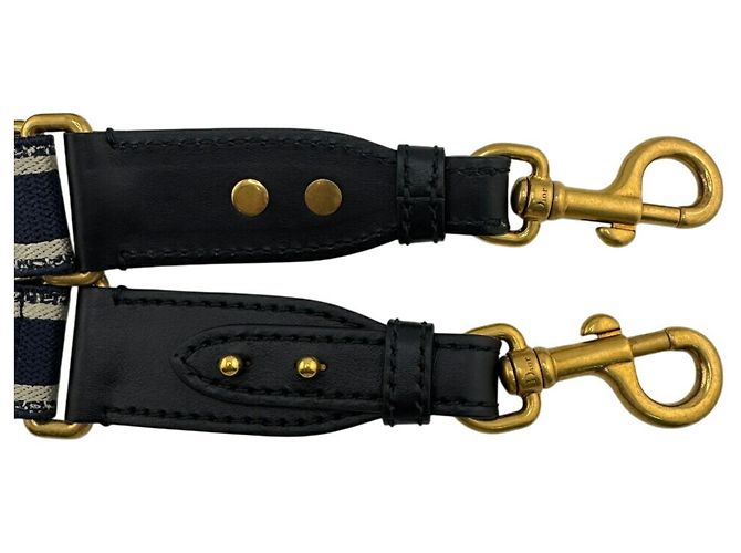 Cinghia per Spalla Ricamata Christian Dior Bianco D'oro Blu navy - vista 3