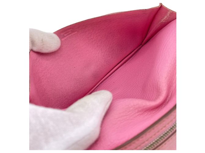 Hermès Cartera Larga Soufflet Bearn Hermes Rosa - vista 10