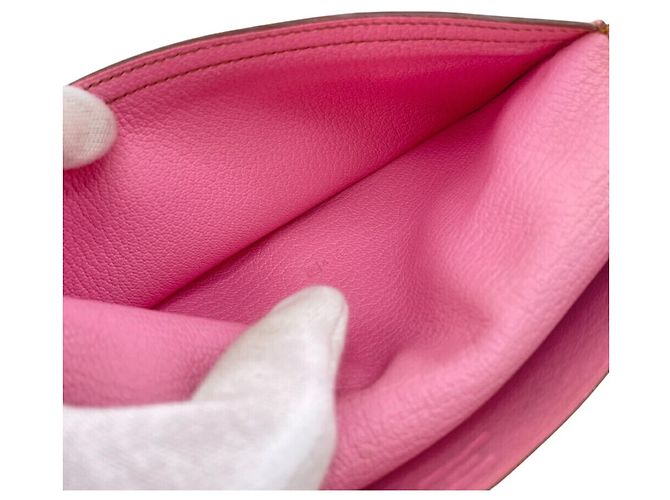 Hermès Cartera Larga Soufflet Bearn Hermes Rosa - vista 11