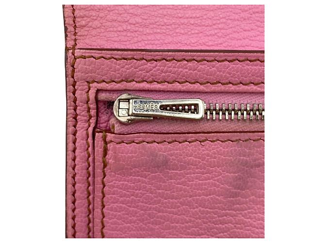 Hermès Cartera Larga Soufflet Bearn Hermes Rosa - vista 12