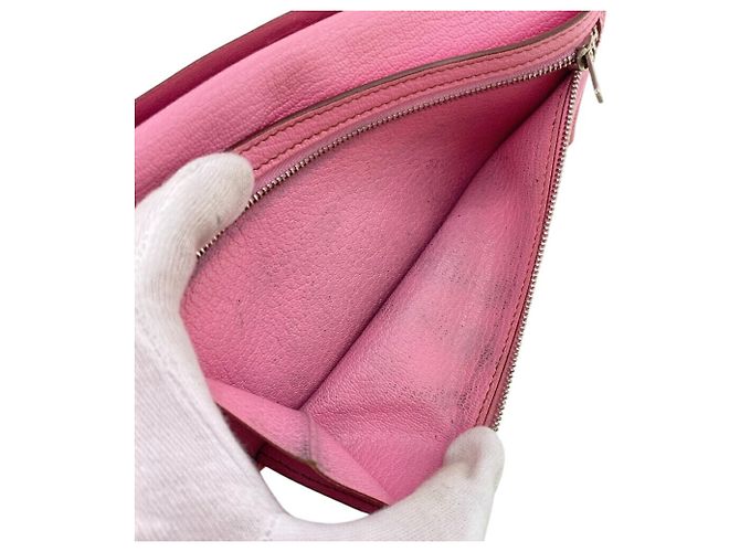 Hermès Cartera Larga Soufflet Bearn Hermes Rosa - vista 13